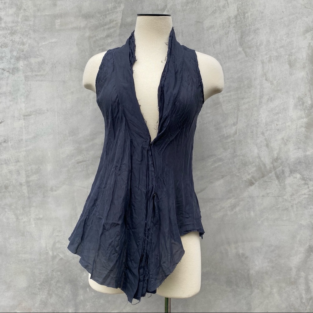 Hazel Brown Collection Silk Vest Top Size Sm